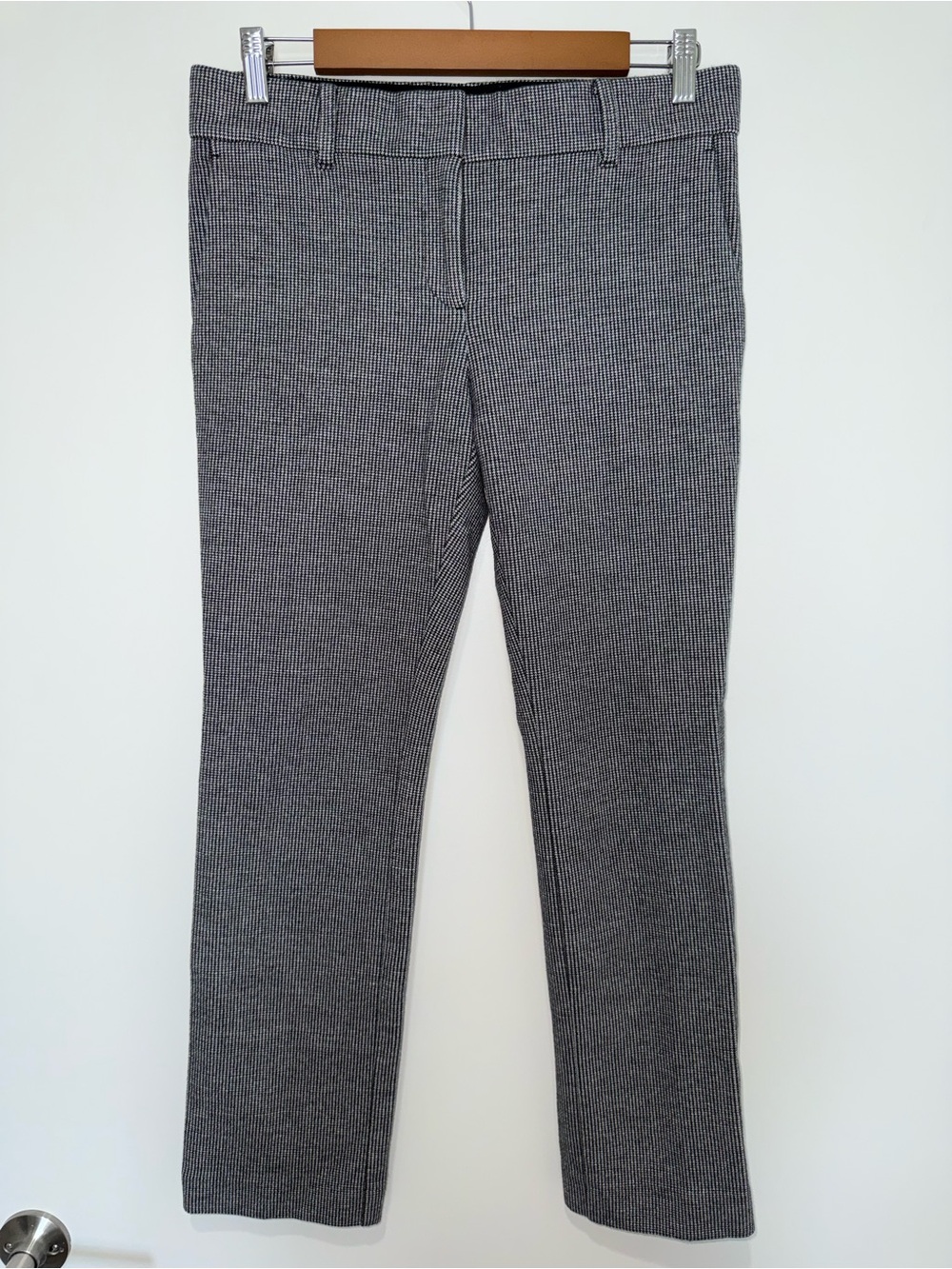 Ann Taylor Black & White Micro-Print Bootcut Pants